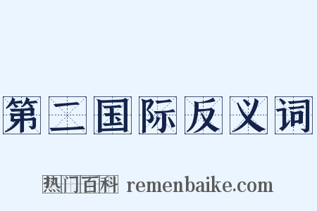 第二国际反义词是什么意思的图片